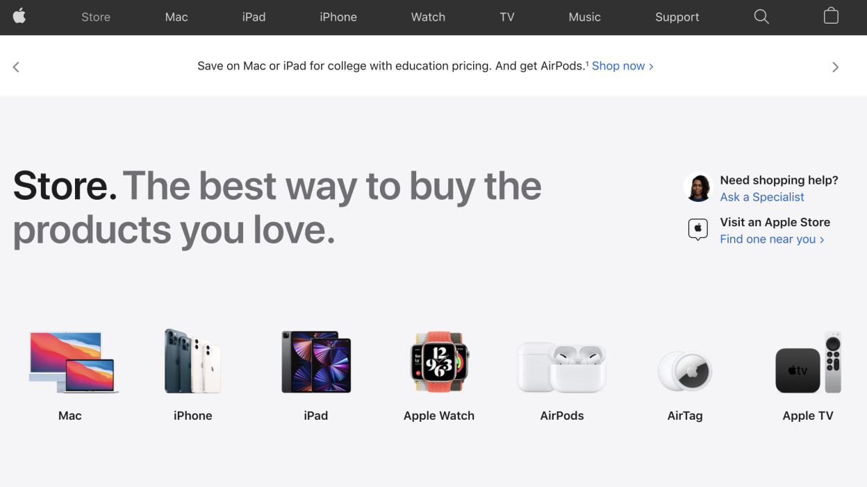 Apple Web Store hero-image