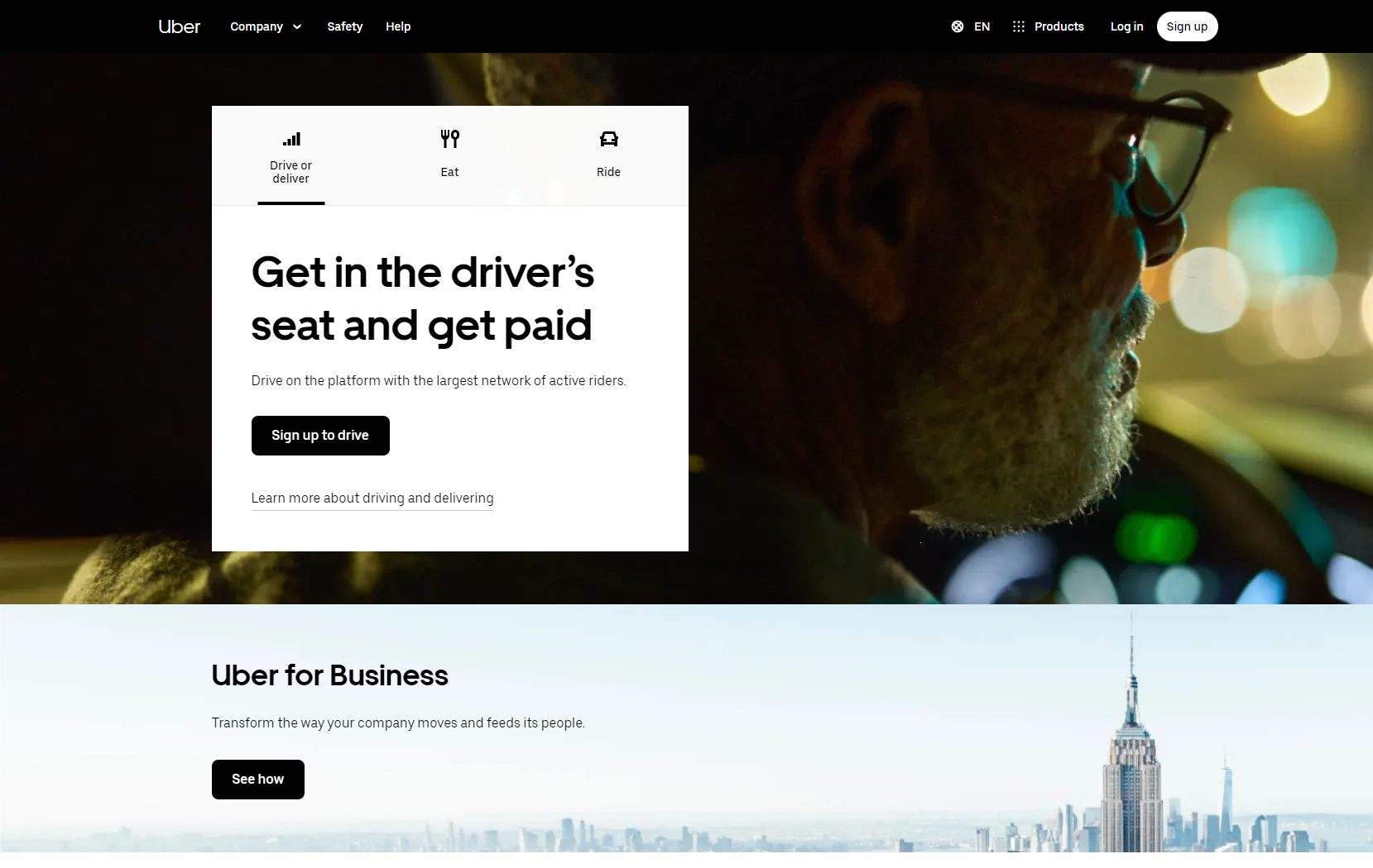 Uber Website