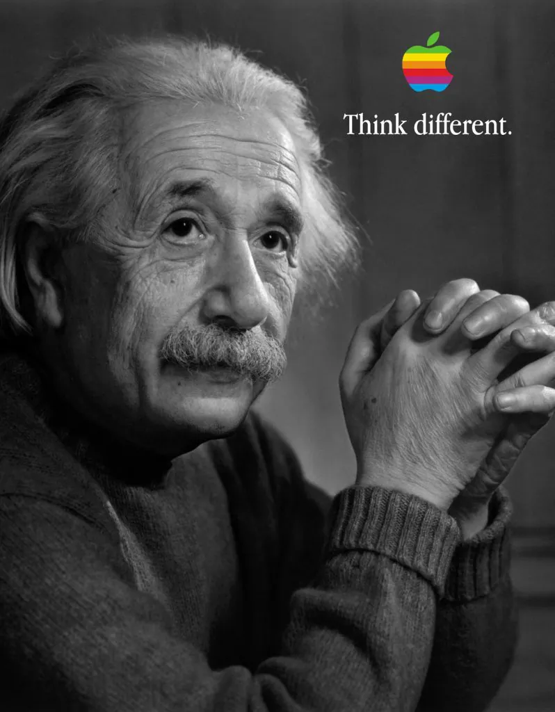 Apple Think different with Albert Einstein