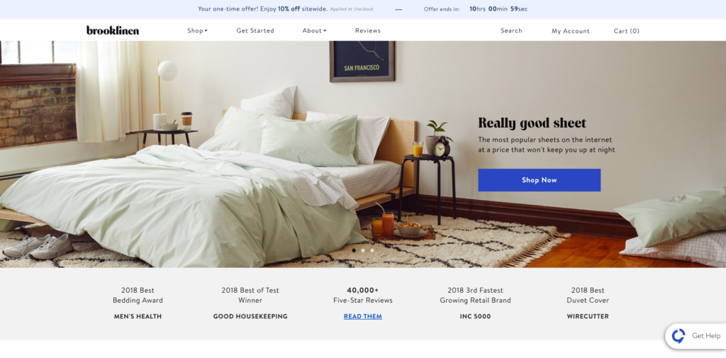 Brooklinen Home Page
